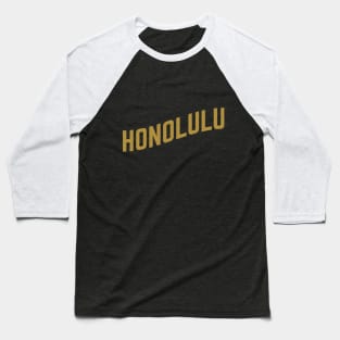 Honolulu City Typography Baseball T-Shirt